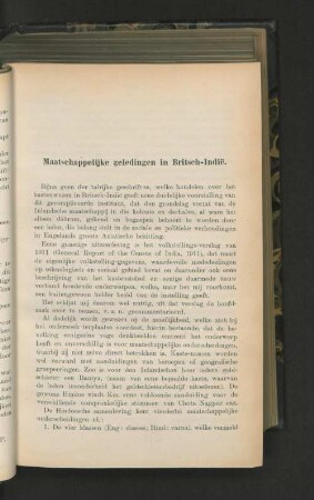 Maatschappelijke geledingen in Britisch-Indië, door D. G. Stibbe.