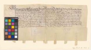 Obligation über 2000 Taler von Wilbrandt von Stockheim an die Städte Brandenburg (Alt- und Neustadt), Berlin, Cölln, Frankfurt (Oder), Prenzlau und Ruppin um 3 Jahre verlängert (siehe Rep. 23A Kurmärkische Stände Nr. O.916).