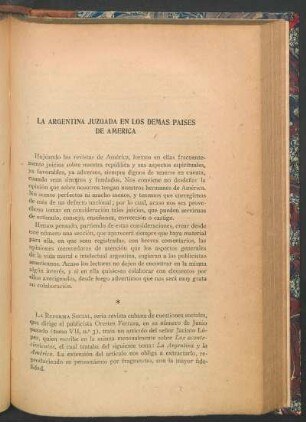 La Argentina juzgada en los demás países de América