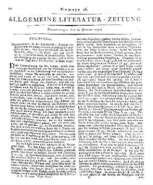 Beiträge zur weitern Ausbildung der deutschen Sprache. St. 1-3. Von einer Gesellschaft von Sprachfreunden. [Hrsg. v. J. H. Campe]. Braunschweig: Schulbuchhandlung 1795