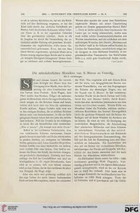 Die mittelalterlichen Mosaiken von S. Marco zu Venedig, [1]