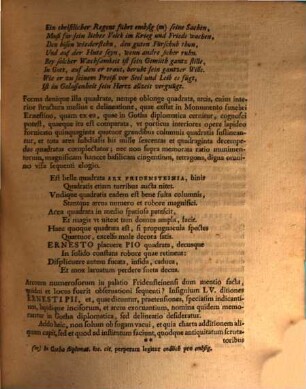 Continuatio commentationis de arce Fridensteinia, insigni pacis westphalicae monumento