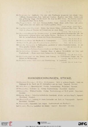 Handzeichnungen, Stiche (Nr. 555-579)