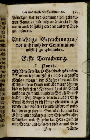 Andächtige Betrachtungen vor und nach der Communion nützlich zu gebrauchen.