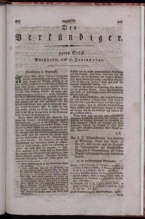 54tes Stück. Nürnberg, am 30. Junius 1797