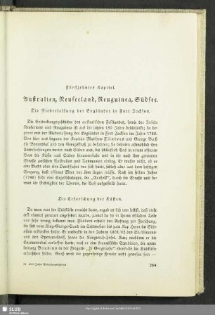 Fünfzehntes Kapitel: Australien, Neuseeland, Neuguinea, Südsee