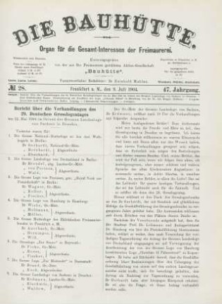 No. 28. Frankfurt a. M., den 9. Juli 1904. 47. Jahrgang.