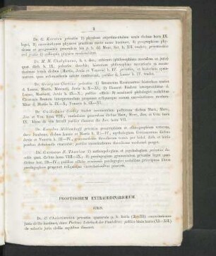 Professorum Extraordinariorum.