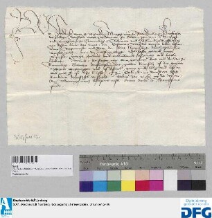 Markgraf Friedrich von Brandenburg quittiert der Stadt Nürnberg über 250 fl. Leibgeding.