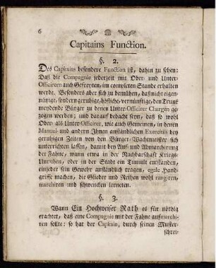 Capitains Function. §. 2. - Der Volonteurer Pflicht. §. 29.