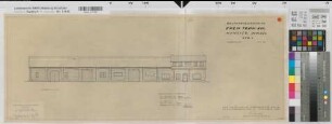 Münster (Münster) ehem. Train-Kaserne, Dahlweg Gebäude 4 Nordansicht 1959 1 : 100 29,5 x 80 Zeichnung Finanzbauamt Münster-Ost