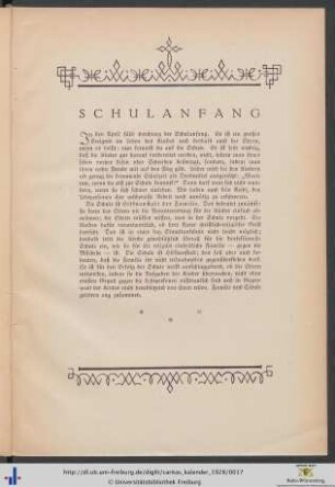 Schulanfang.