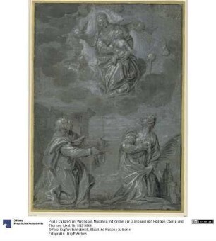 Madonna mit Kind in der Glorie und den Heiligen Cäcilie und Thomas