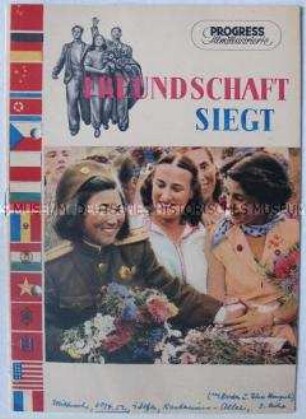 Progress-Filmillustrierte zu dem sowjetischen Dokumentarfilm "Freundschaft siegt" über die III. Weltfestspiele in Berlin