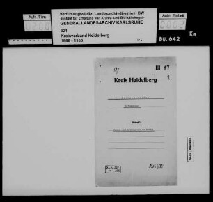 Kassen- und Rechnungswesen der badischen Kreisverbände