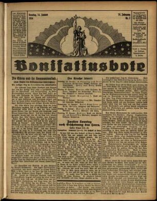 Ausgabe vom Sonntag, den 14. Januar 1934.