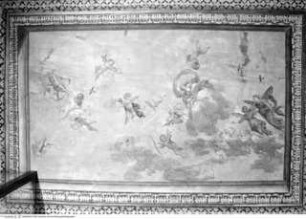 Landschaften mit Szenen aus der antiken Mythologie, Mittelfeld: Venus und Amoretti