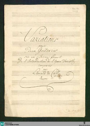 Variations - Don Mus.Ms. 2102 : guit (2); C; MauC 70