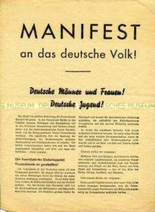 Programmatisches Dokument der SED vom Vereinigungsparteitag