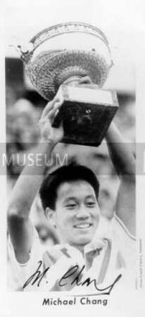 Autogrammpostkarte von Michael Chang (Tennisspieler)