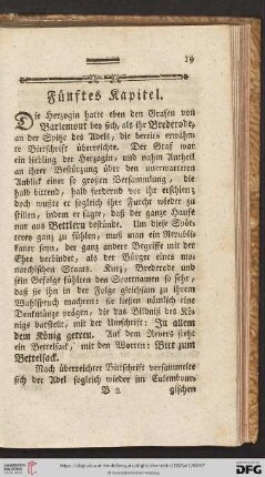 Fünftes Kapitel