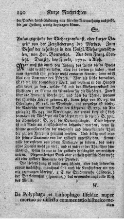 De polyphago et lithophago Ilfeldae nuper mortuo et dissecto. Comm.hist.-med.
