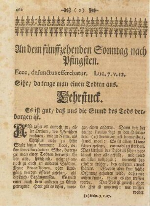 An dem fünffzehenden Sonntag nach Pfingsten.