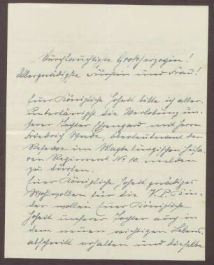 Schreiben von Gerhard von Esebeck an Großherzogin Luise von Baden; Verlobung der Tocher und Reflexionen über das Kriegsgeschehen