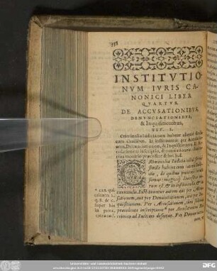 Institutionum Iuris Canonici Liber Quartus.