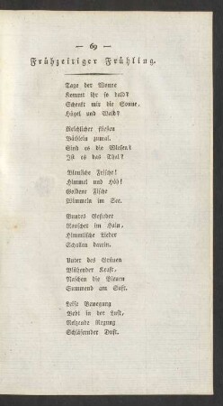 Frühzeitiger Frühling.