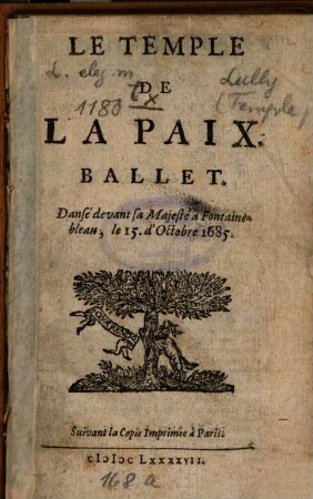 Le temple de la paix : Ballet