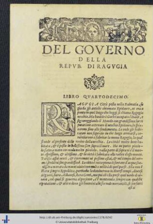 XIV. Del Governo Della Republica Di Ragugia.