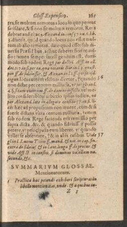 Summarium Glossae. Mentionatorum.