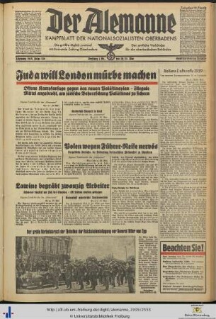20./21.05.1939 (Samstag/Sonntag-Ausgabe)