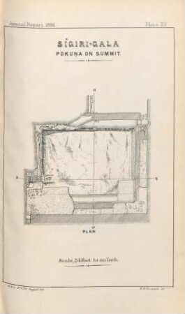 Plate XV. Sîgiri-Gala. Pokuna on Summit. Plan