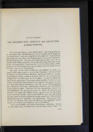 Drittes Kapitel. Die Malerei des zehnten bis zwölften Jahrhunderts.