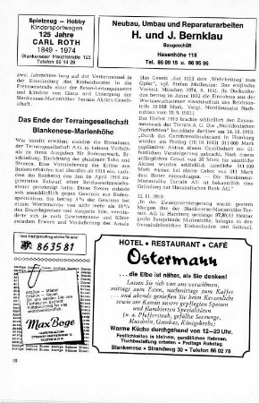 Das Ende der Terraingesellschaft Blankenese-Marienhöhe