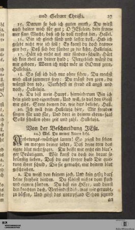 Von der Beschneidung Jesu.