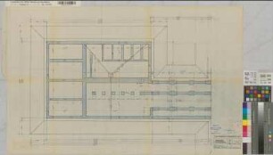 Burgsteinfurt (Steinfurt) Amtsgericht Saalbau: Grundriß Erdaushub, Fundamente 1961 1 : 50 58 x 92 Pause Staatshochbauamt Münster Regierung Münster Nr. 34058