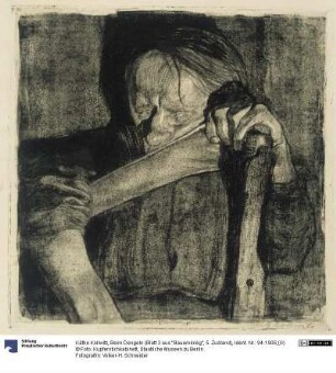 Beim Dengeln (Blatt 3 aus "Bauernkrieg", 5. Zustand)