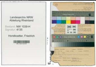 Entnazifizierung Friedrich Horstkoetter , geb. 03.03.1890 (Postbeamter)
