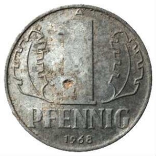 Fundmünze, Pfennig, 1968