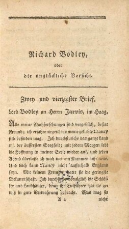 Zwey und vierzigster Brief