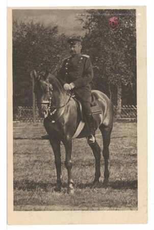 [Unser Hindenburg als Oberst und Kommandeur des Oldenburg. Inft.-Regt. No. 91, in Oldenburg. 1894"