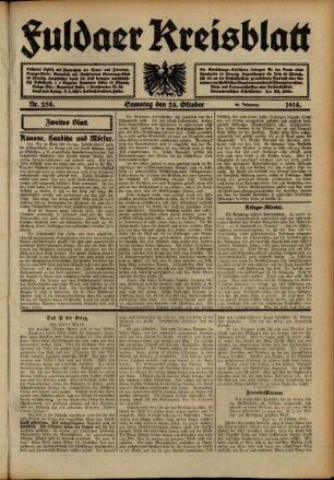Zweite Ausgabe vom Samstag, den 24. Oktober 1914.
