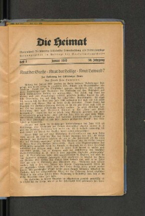 Knut der Große - Knut der Heilige - Knut der Laward?