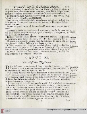 Caput XI: De Musculis Digitorum