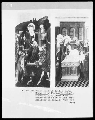 Anbetung der Könige und Darbringung im Tempel