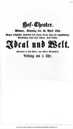 Ideal und Welt