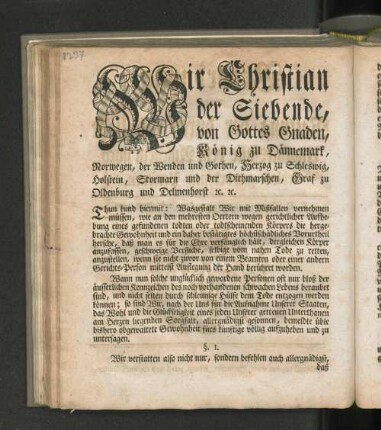 [Verordnung wegen Rettung der durch plötzliche Unglücksfälle dem Anschein nach leblos gewordenen Personen.]